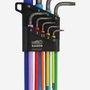 Metric Long Ball End Coloured Hex L-Key Set  (C1997LM/9P)